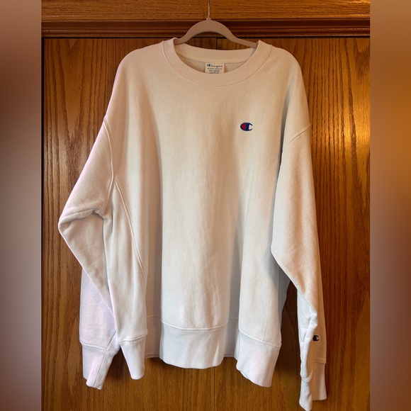 Champion Off-White Reverse Weave Sweatshirt - Picture 1 of 5